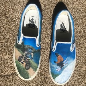 Custom Painted Classic Vans (M 9, W 10.5)